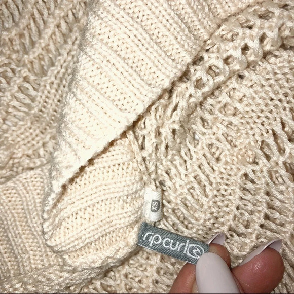 ripcurl xsmall oversized open knit boho sweater - Picture 5 of 5